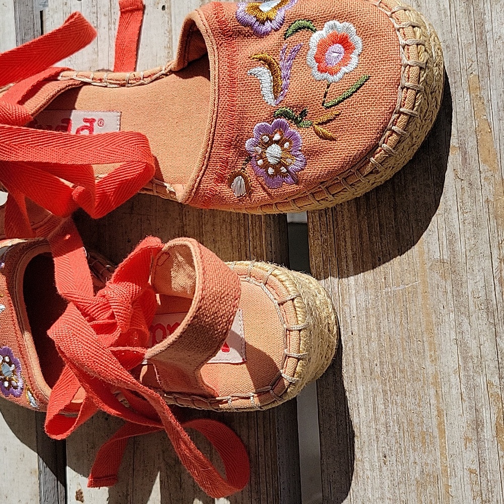Vintage Mudd Sandals Vintage 90s Fabric Embroidery Boho Size 6M Bohemian Shoes - Picture 6 of 9